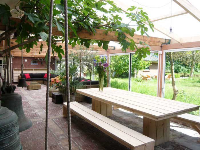 serre tafel van achter naar voren