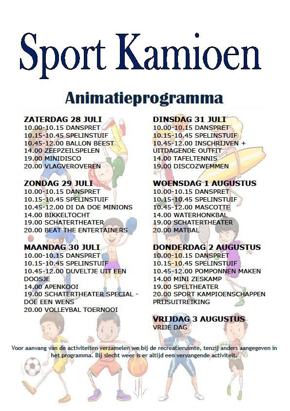 Zomer programma week 3