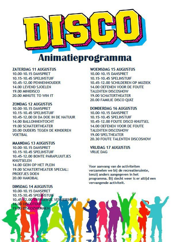 Zomer programma week 5
