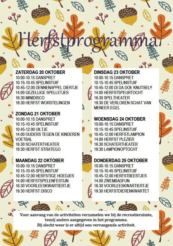 Herfstprogramma 2 2018