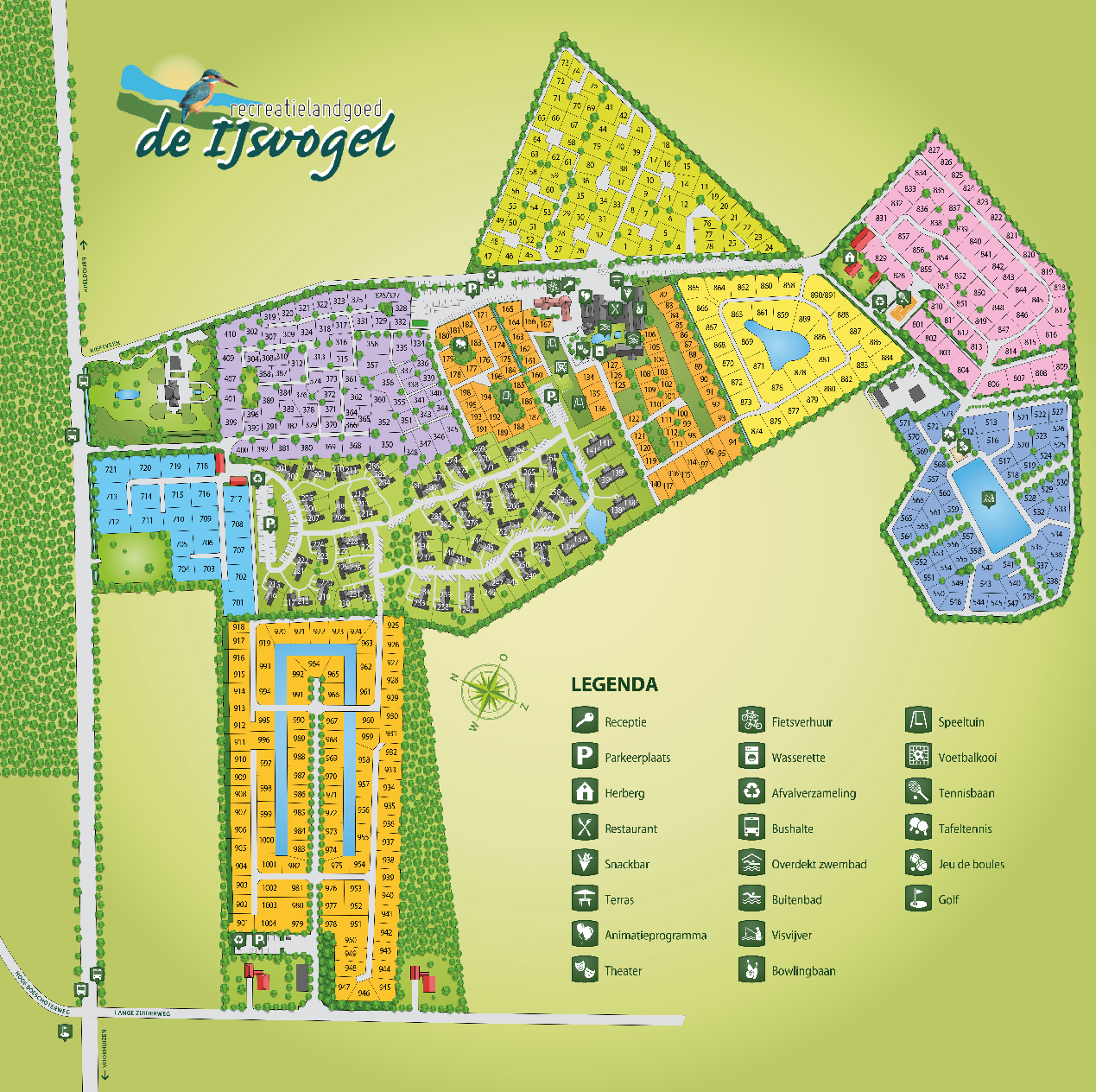 Plattegrond Vakantiepark De IJsvogel